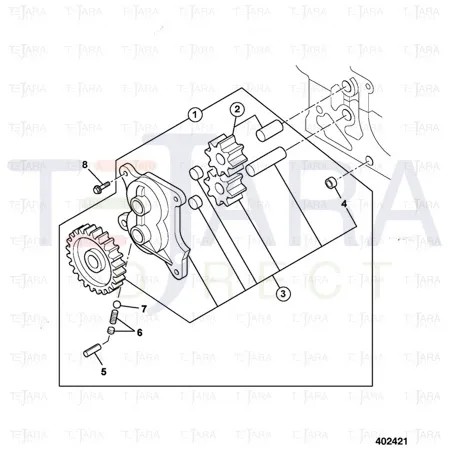 JCB Part No.# 02/801950, PUMP -OIL - JCB Spare Parts