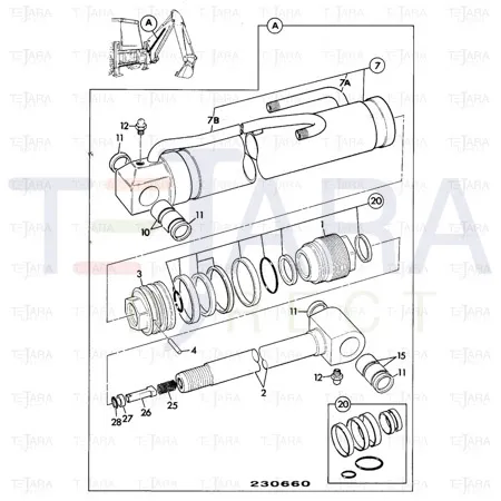 JCB Part No.# 809/00126, BEARING 50 * 60 *40 - JCB Spare Parts
