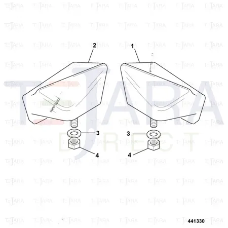 JCB Part No.# 331/32416, L/H  C POST MOULDING CAN - JCB Spare Parts