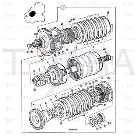 JCB Part No.# 823/10327, WASHER-THRUST - JCB Spare Parts