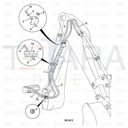JCB Part No.# 613/36003, HOSE - JCB Spare Parts