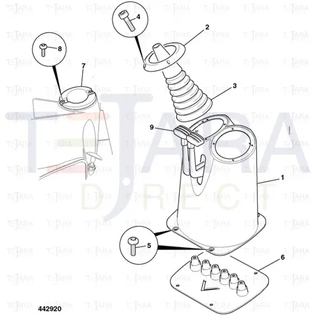 JCB Part No.# 332/F0997, COVER exc.control - JCB Spare Parts
