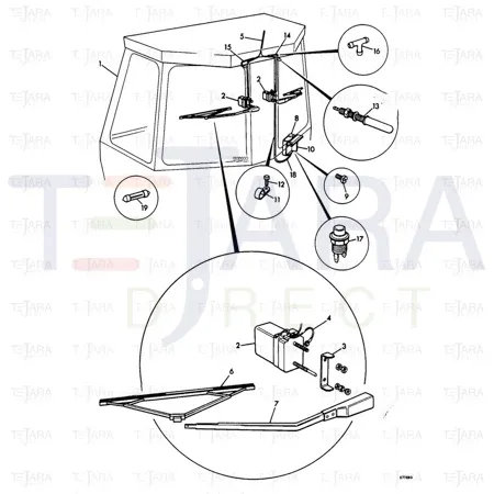 JCB Part No.# 703/07200, SWITCH TEST BUTTON - JCB Spare Parts