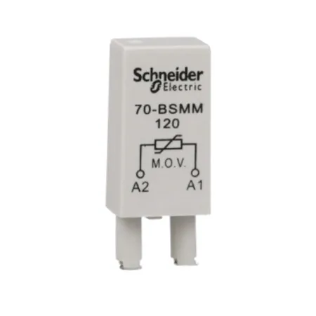 Schneider, Harmony, Protection module with MOV suppressor, for 782H hermetically sealed relays, 120 V AC/V DC