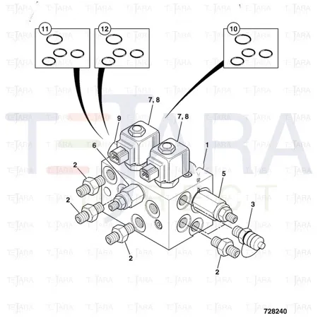 JCB Part No.# 45/908000, COUPLING TEST POINT 9/16UNF - JCB Spare Parts