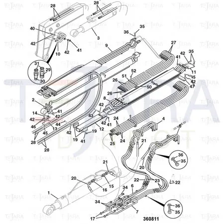 JCB Part No.# 655/10122, PIPE CONNECTOR U - JCB Spare Parts