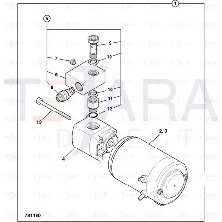JCB Part No.# 25/222868, Adapter screw - JCB Spare Parts