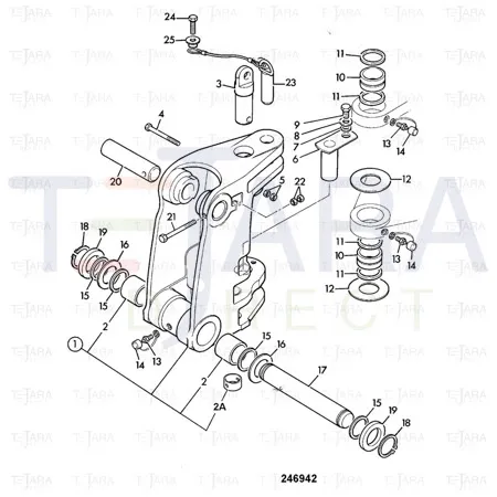 JCB Part No.# 811/70100, P/PIN 65X460MM - JCB Spare Parts