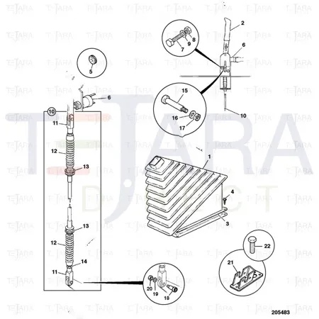 JCB Part No.# 910/50400, CABLE - JCB Spare Parts
