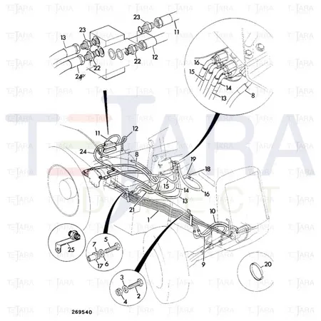 JCB Part No.# 612/31600, 3/8"BSP HIGH PRESSURE - JCB Spare Parts