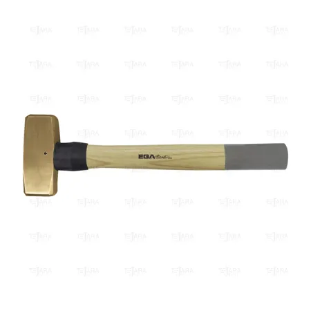 GERMAN TYPE STONING HAMMER 4,KG HICKORY MANCHE NON SPARKING BRASS - EGA Master