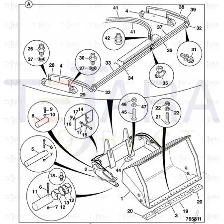 JCB Part No.# 983/11103, Plate Heel - JCB Spare Parts