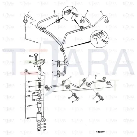 JCB Part No.# 02/201325, CLAMP (PAIR) - JCB Spare Parts