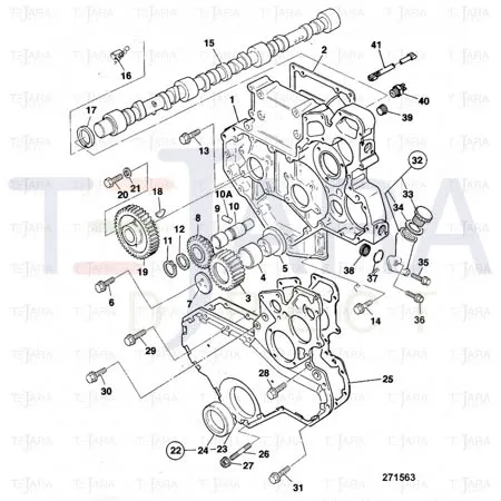 JCB Part No.# 02/190033, GEAR-IDLER - JCB Spare Parts