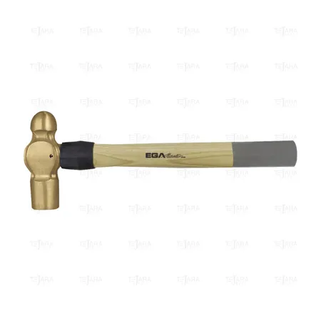 BALL PEIN HAMMER 910 GR HICKORY HANDLE NON SPARKING BRASS - EGA Master