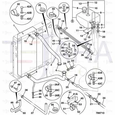 JCB Part No.# 893/14026, COUPLING 1/2 BSP - JCB Spare Parts