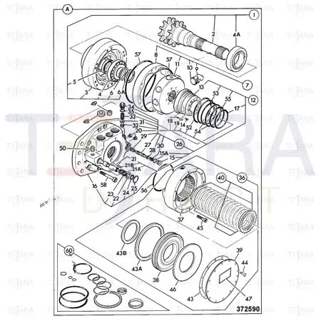 JCB Part No.# 20/925728, MOTOR TWIN SPEED - JCB Spare Parts