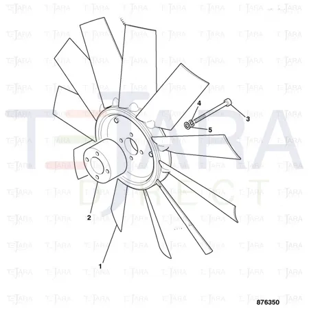 JCB Part No.# 321/10246, Fan cooling - JCB Spare Parts