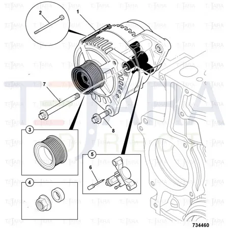 JCB Part No.# 714/40312, Pulley - JCB Spare Parts