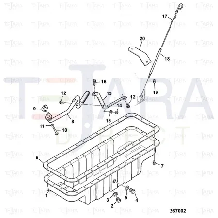 JCB Part No.# 02/910649, Pipe oil suction - JCB Spare Parts