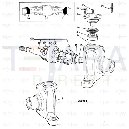 JCB Part No.# 458/20859, P37 SPLINED PTR.HUB SWIVEL MACHINING - JCB Spare Parts
