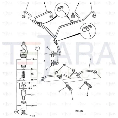 JCB Part No.# 02/200759, ADAPTOR - JCB Spare Parts
