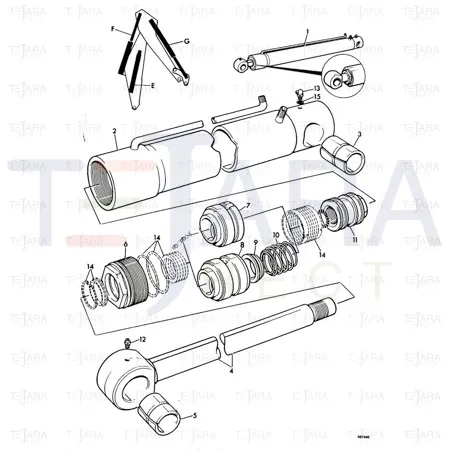 JCB Part No.# 590/25900, PISTON ROD - JCB Spare Parts