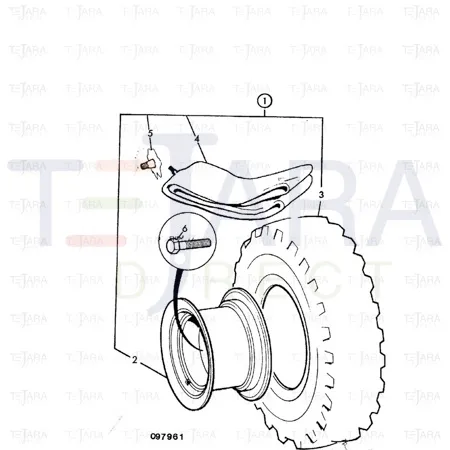 JCB Part No.# 41/914600, SS.P.N334/L1919 RIM 9X18 -40MM 2WD - JCB Spare Parts