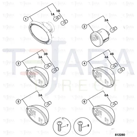 JCB Part No.# 700/50164, INDICATOR LIGHT 24V - JCB Spare Parts