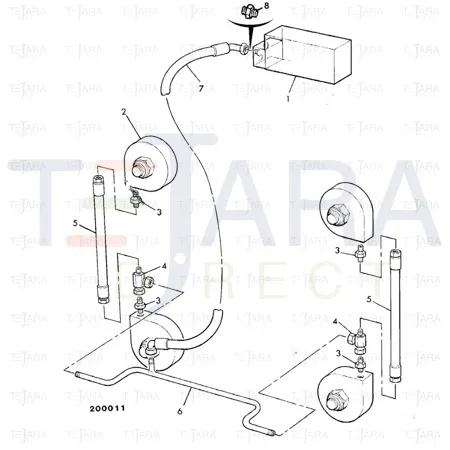 JCB Part No.# 611/46700, HOSE - JCB Spare Parts