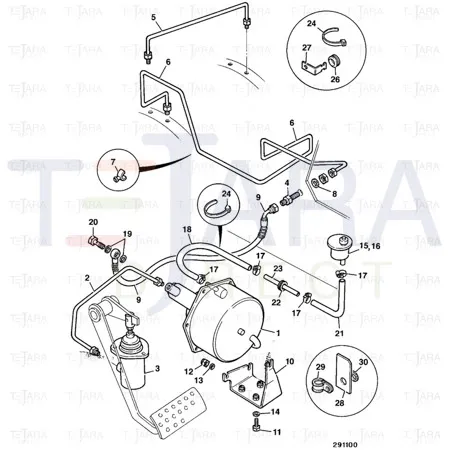 JCB Part No.# 15/920255, (W) (P) REMOTE BRAKE SERVO - JCB Spare Parts