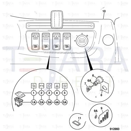 JCB Part No.# 246/00909, MOUNTING PLT IGN SWITCH - JCB Spare Parts