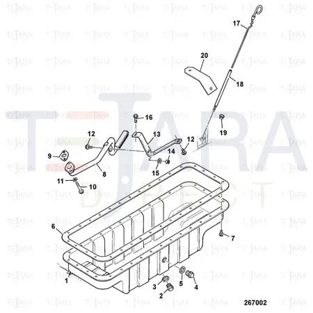 JCB Part No.# 02/910648, GASKET OIL SUCTION - JCB Spare Parts