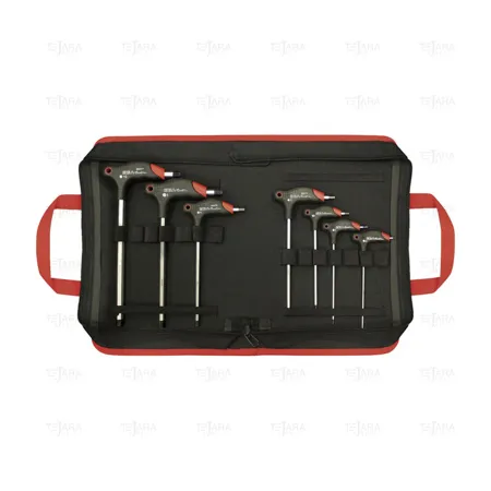 SET O 7 PCS.- HEXAGONAL T-HANDLE (MM) SCREWDRIVERS MASTERTORK IN ZIPPER CASE - EGA Master