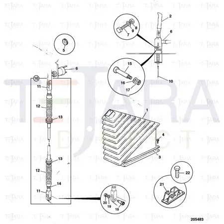 JCB Part No.# 1315/3312D, BOLT M8x50 - JCB Spare Parts