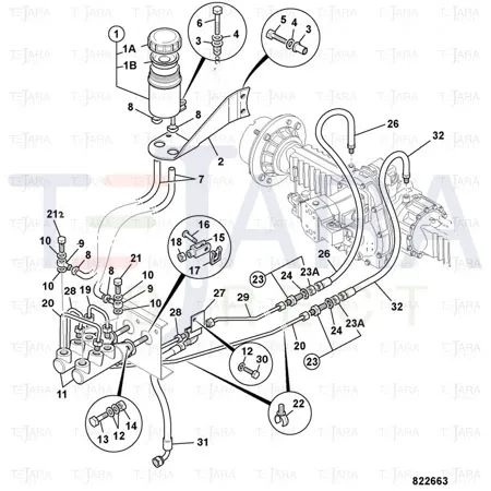 JCB Part No.# 816/90436, (W) (Pre-P)-ADAPTOR - JCB Spare Parts