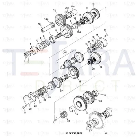 JCB Part No.# 445/64301, *GEAR-TRANSFER 38T - JCB Spare Parts