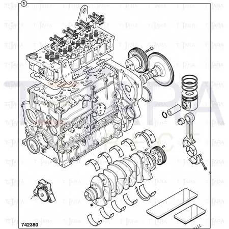 JCB Part No.# 320/03132, HCR GEAR ASSY. C/SHAFT.ABI(5305) - JCB Spare Parts