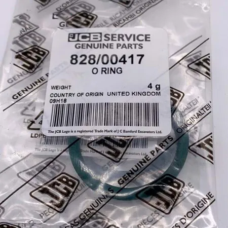 JCB Part No.# 828/00417, O RING GREEN - JCB Spare Parts
