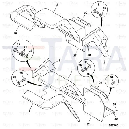 JCB Part No.# 331/54464, MUDFLAP-FRONT - JCB Spare Parts