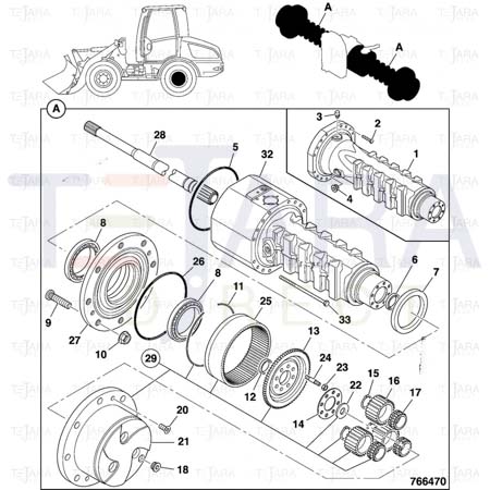 JCB Part No.# 332/C9031, Ring - JCB Spare Parts