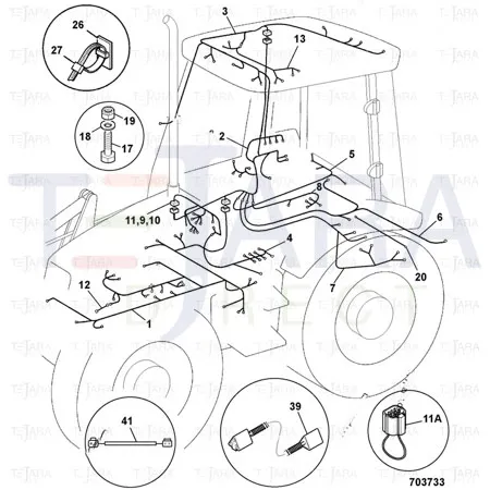 JCB Part No.# 721/11679, Harness Manual Gearbox - JCB Spare Parts