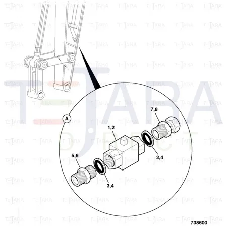 JCB Part No.# 25/222220, BALL VALVE 1"BSP - JCB Spare Parts