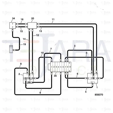 JCB Part No.# 25/222317, VALVE -JOYSTICK RH - JCB Spare Parts