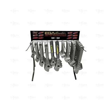 DISPLAY OF 36 ADJUSTABLES WRENCHES COMBI PHOSPHATED - EGA Master
