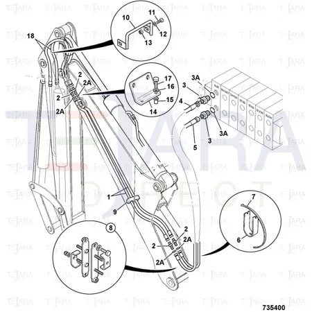JCB Part No.# 816/90005, Adaptor Bulkhead  M/M - JCB Spare Parts