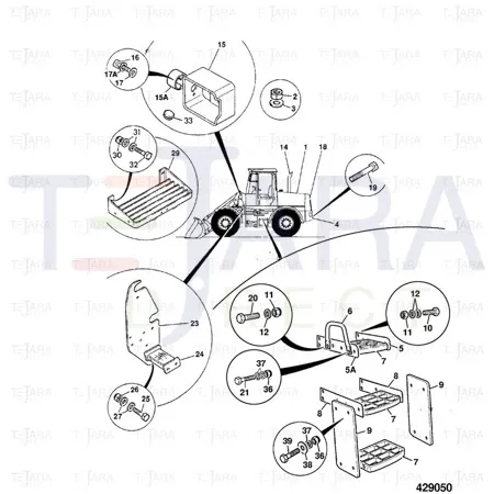 JCB Part No.# 1370/0901D, NUT M24 STD PLAIN - JCB Spare Parts