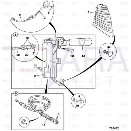 JCB Part No.# 331/46959, GAITER parkbrake - JCB Spare Parts