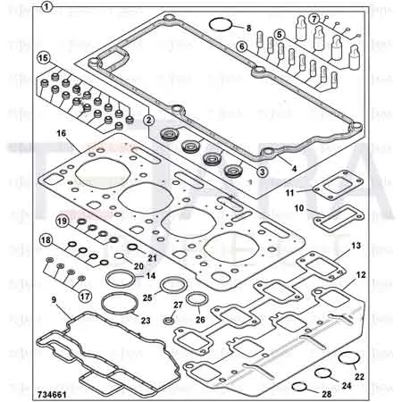 JCB Part No.# 320/06524, SEAL.FUEL INJECTOR - JCB Spare Parts