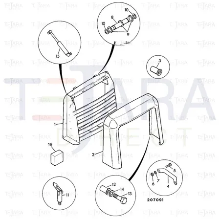 JCB Part No.# 265/00660, STRUT-GAS - JCB Spare Parts